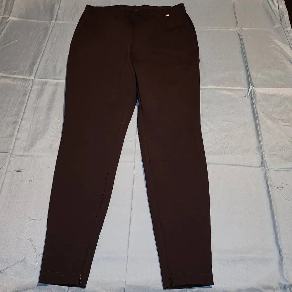 St John Womens Black Ankle Zip Pants Medium‎